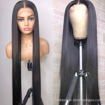 Vendor Hd Transparent Lace Front Human Hair Wigs For Black Women 360 Lace Frontal Wig Straight Glueless 100 Virgin Full Lace Wig